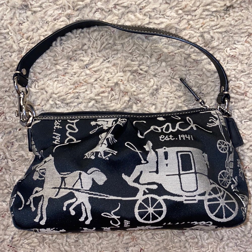 Coach black hand purse